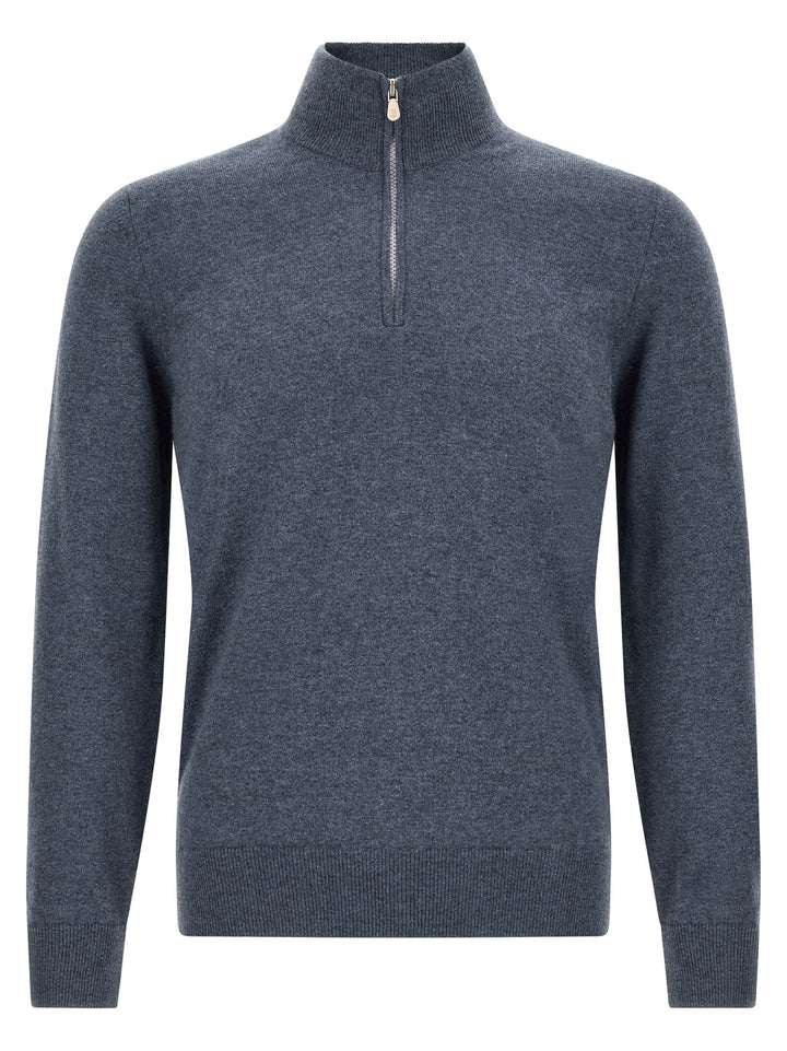 Brunello Cucinelli Blue Cashmere Cardigan