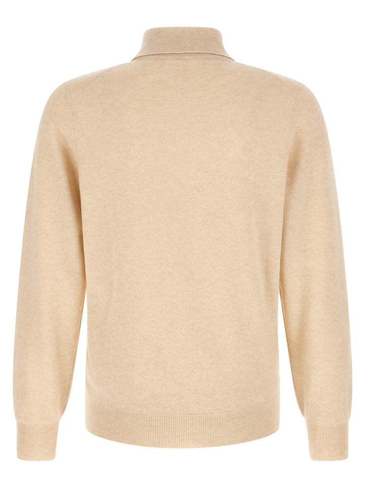 Brunello Cucinelli Beige Cashmere Polo Shirt