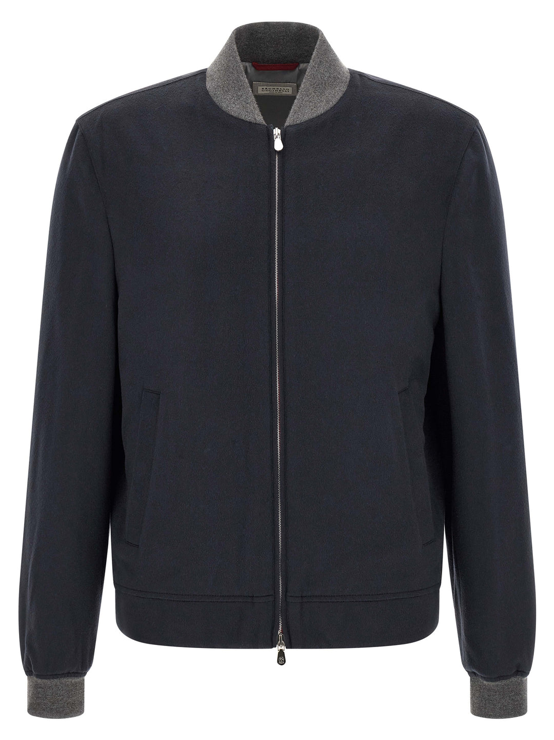 Brunello Cucinelli Blue Cashmere Bomber