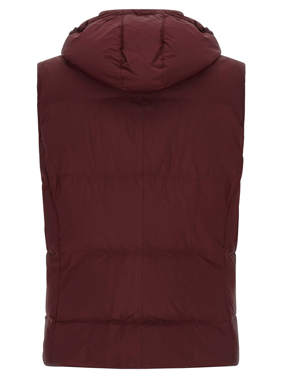 Brunello Cucinelli Bordeaux Polyester Sleeveless Jacket