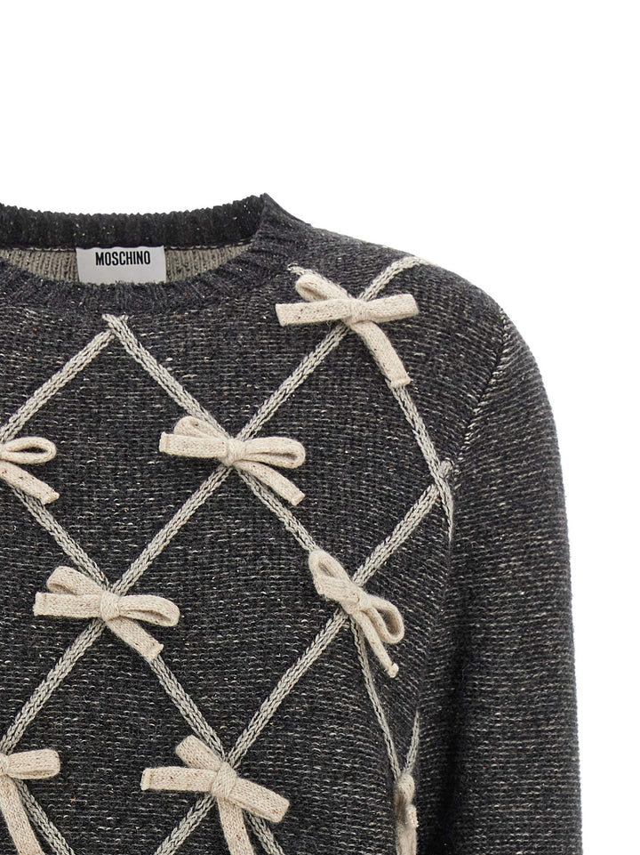 Moschino Gray Wool Cardigan