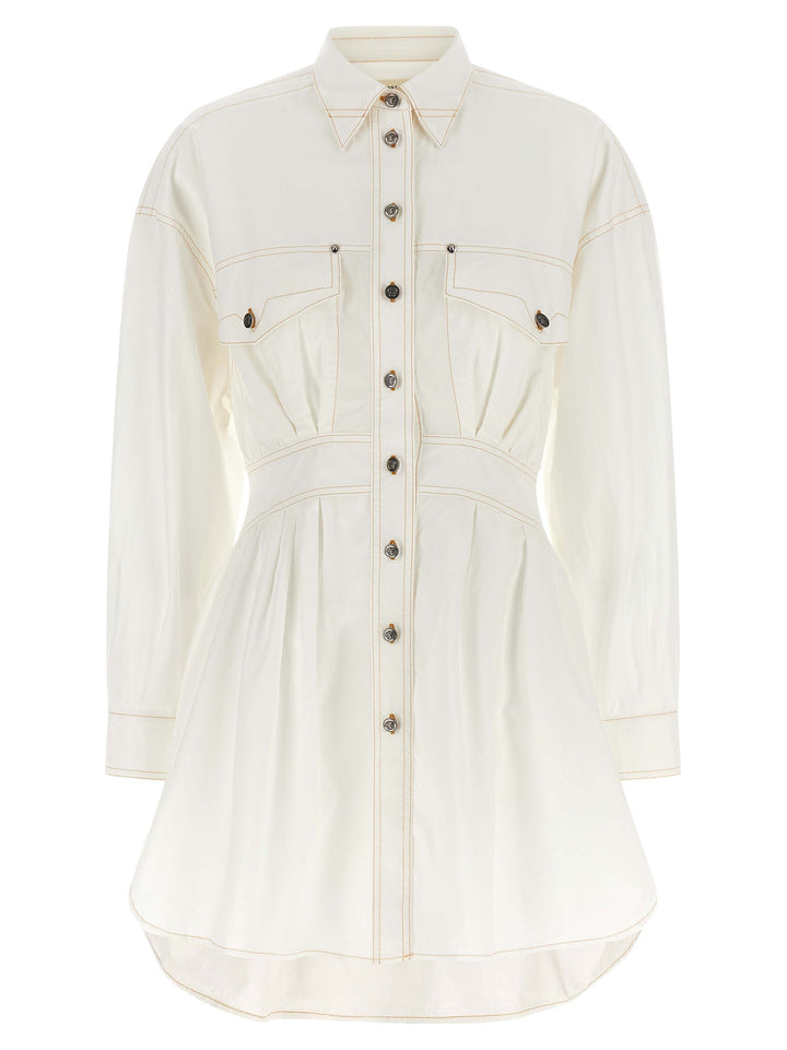 Versace White Cotton Short Dress