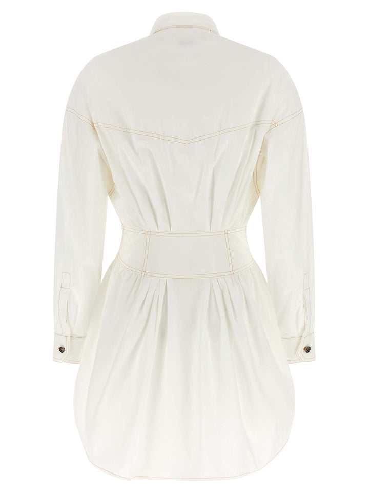 Versace White Cotton Short Dress