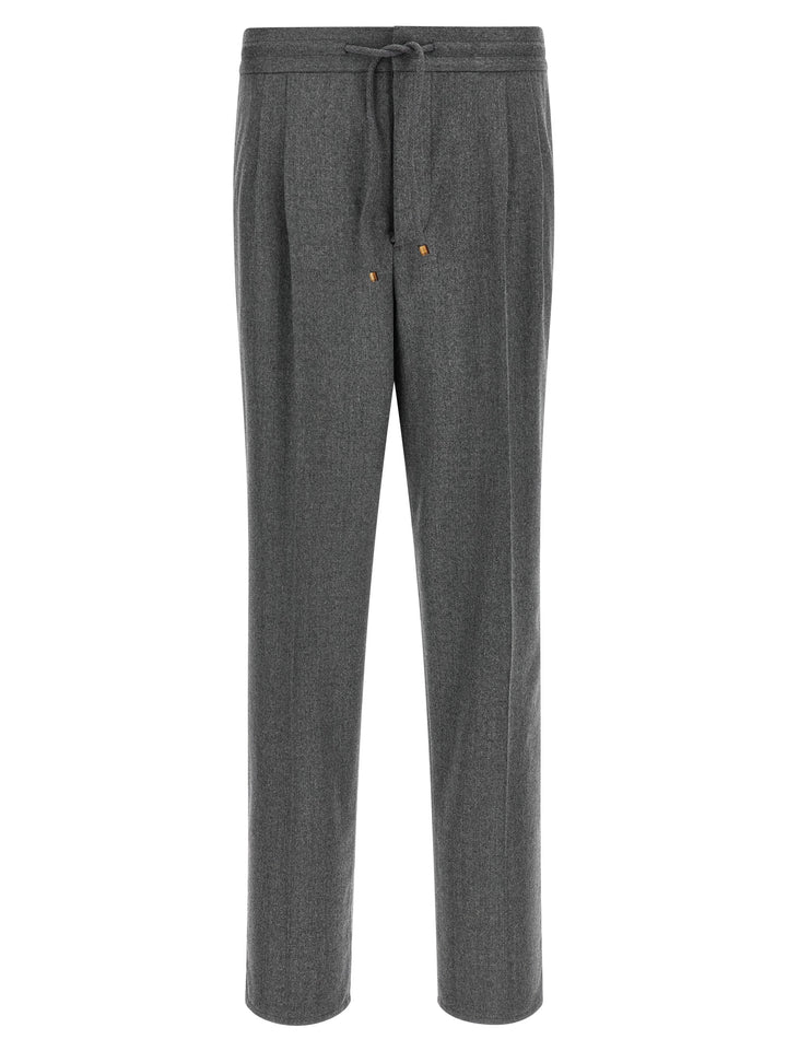Brunello Cucinelli Gray Virgin Wool Casual Pants