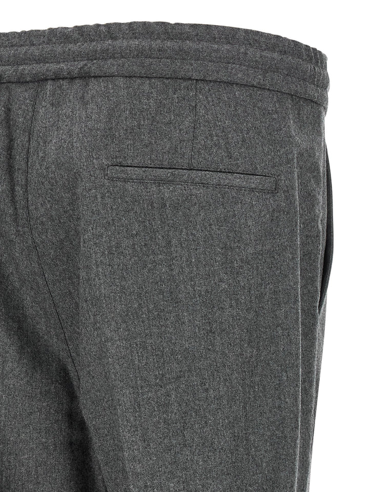 Brunello Cucinelli Gray Virgin Wool Casual Pants
