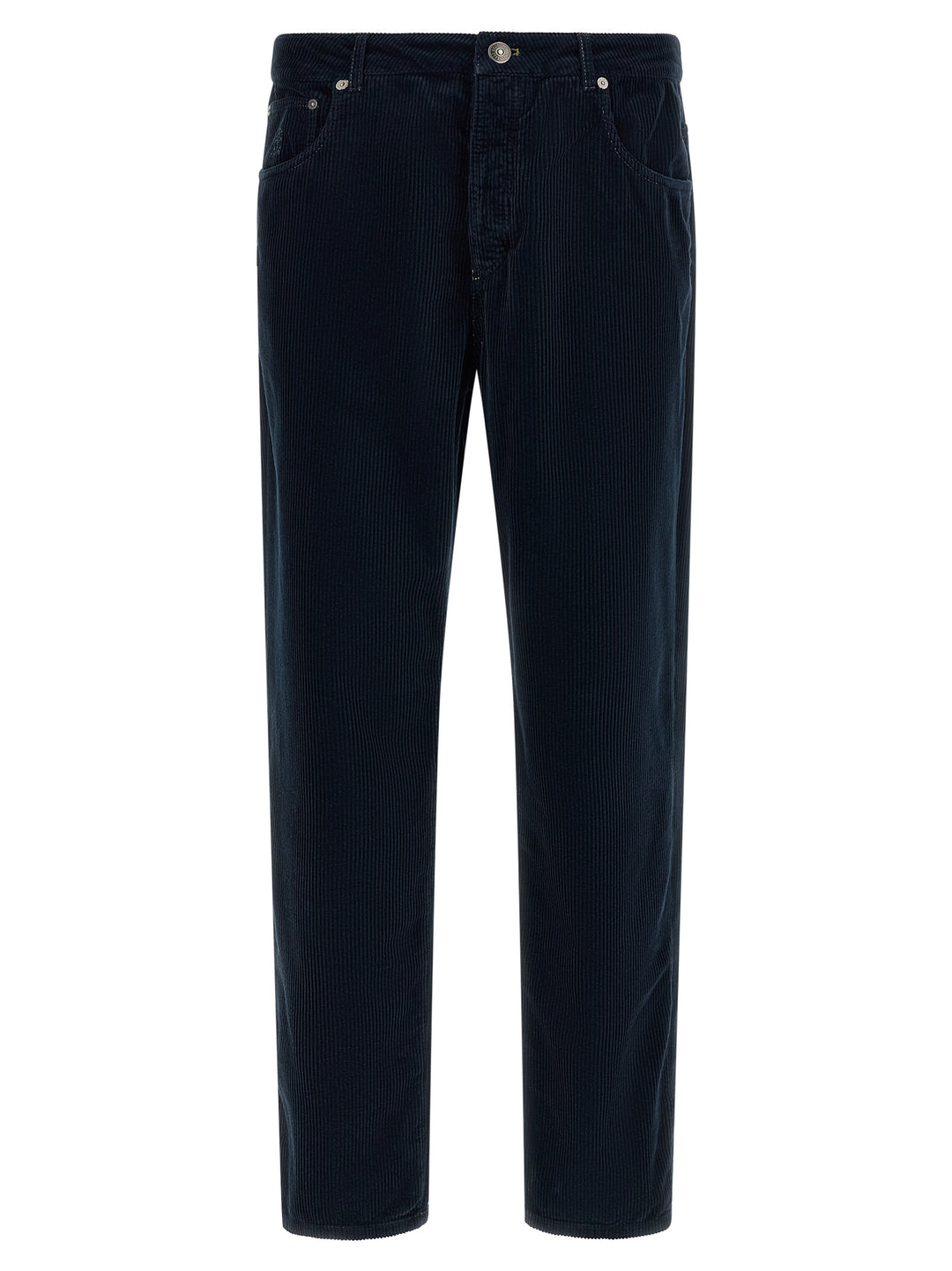 Brunello Cucinelli Blue Cotton Casual Pants