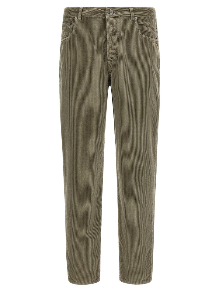 Brunello Cucinelli Bicolor Cotton Casual Pants
