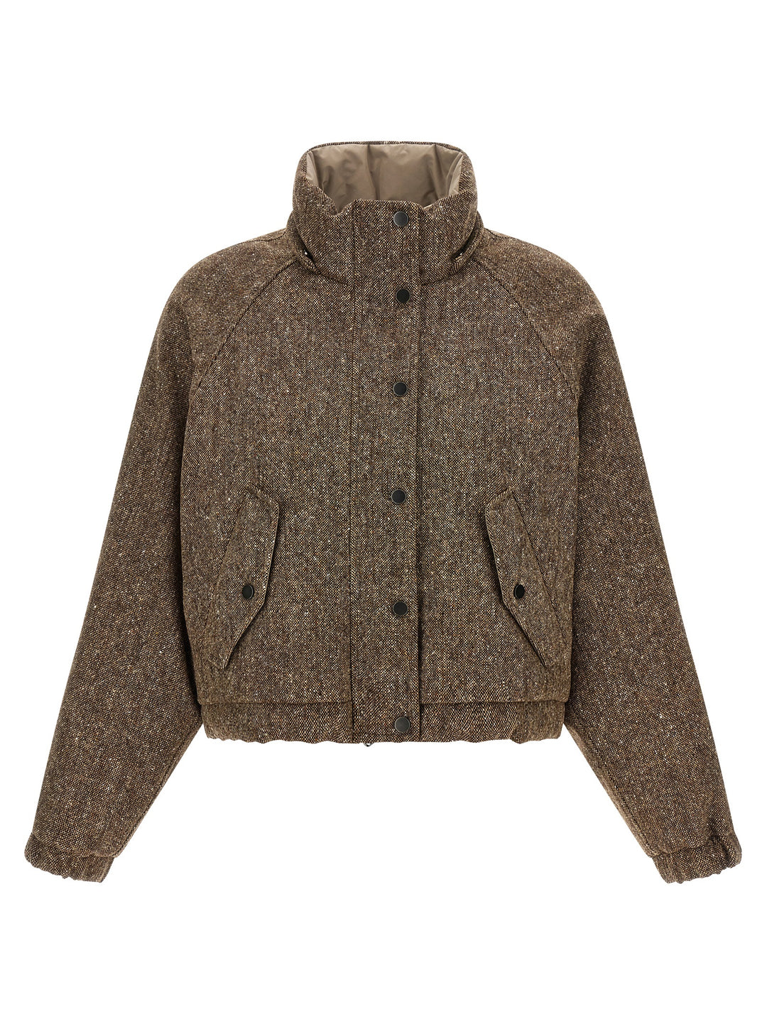 Brunello Cucinelli Brown Virgin Wool Full-Length Jacket