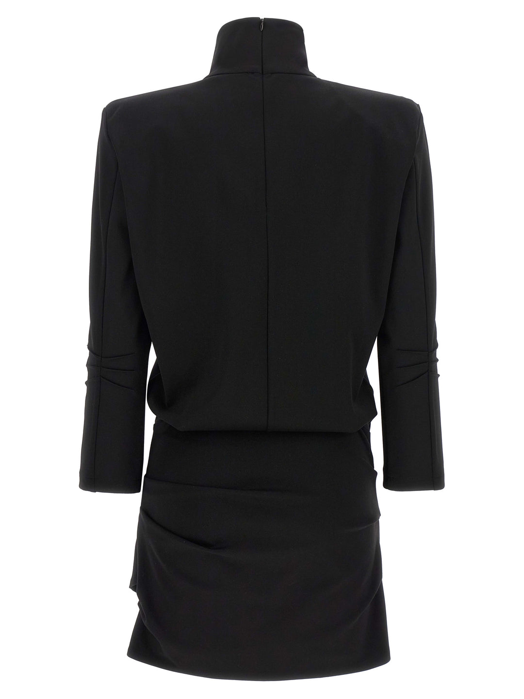 The Attico Black Viscose Short Dress