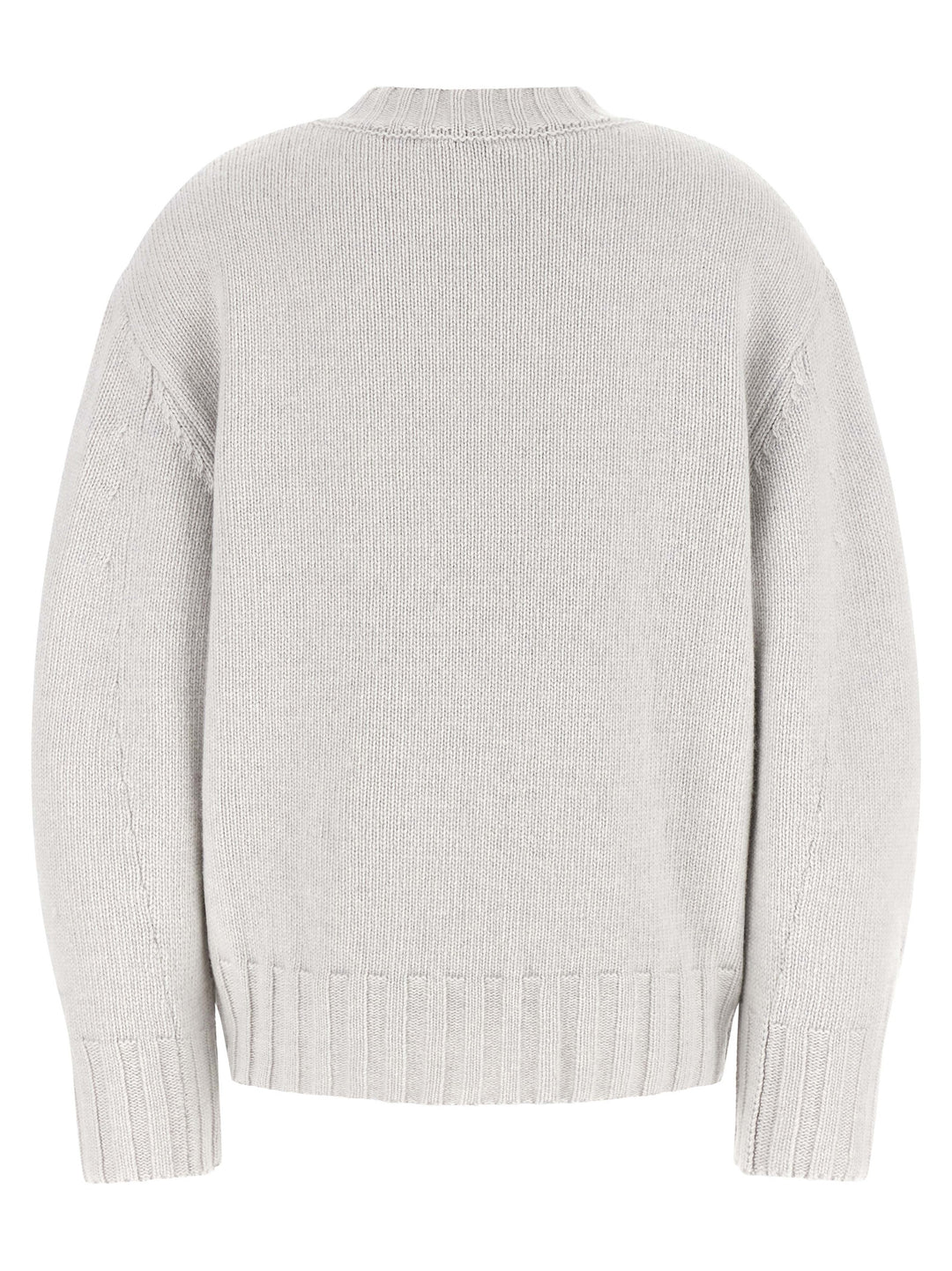 The Attico Gray Virgin Wool Cardigan