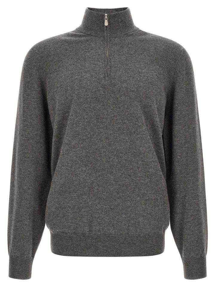 Brunello Cucinelli Gray Cashmere Cardigan