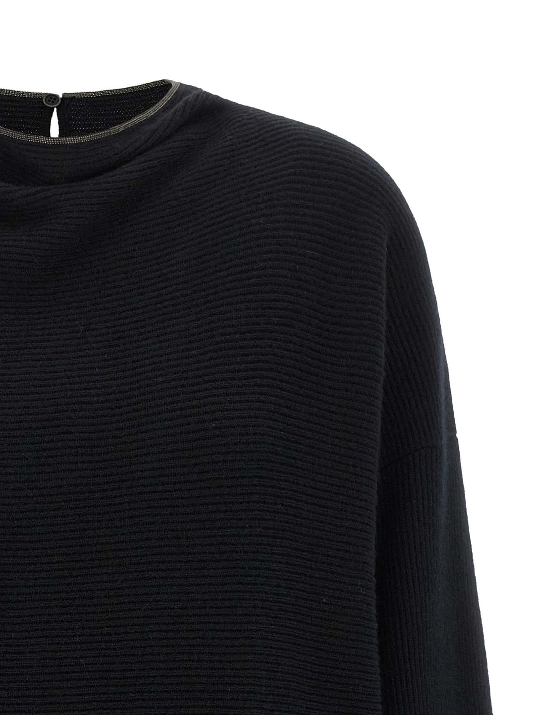 Brunello Cucinelli Black Virgin Wool Short Dress