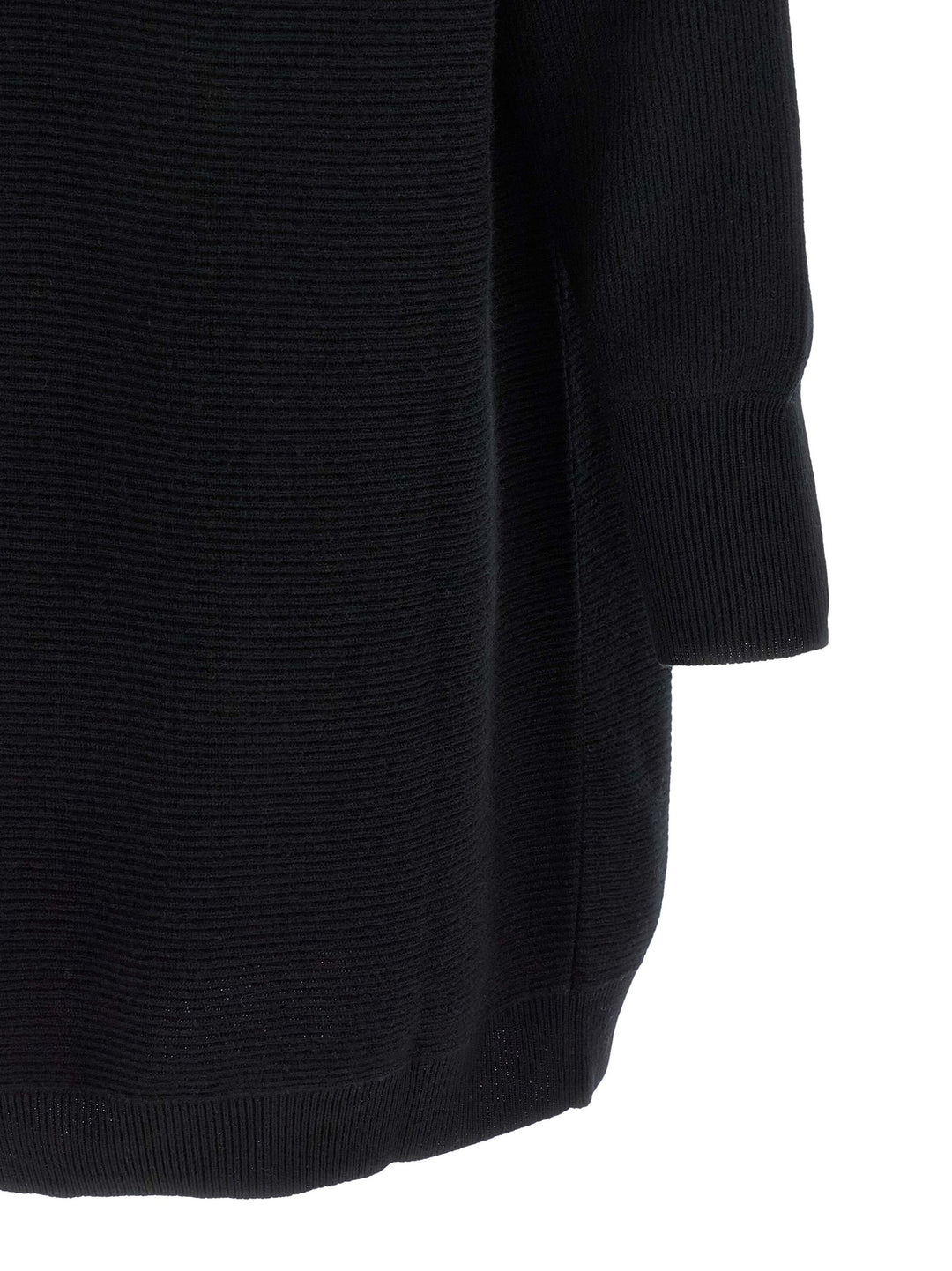 Brunello Cucinelli Black Virgin Wool Short Dress