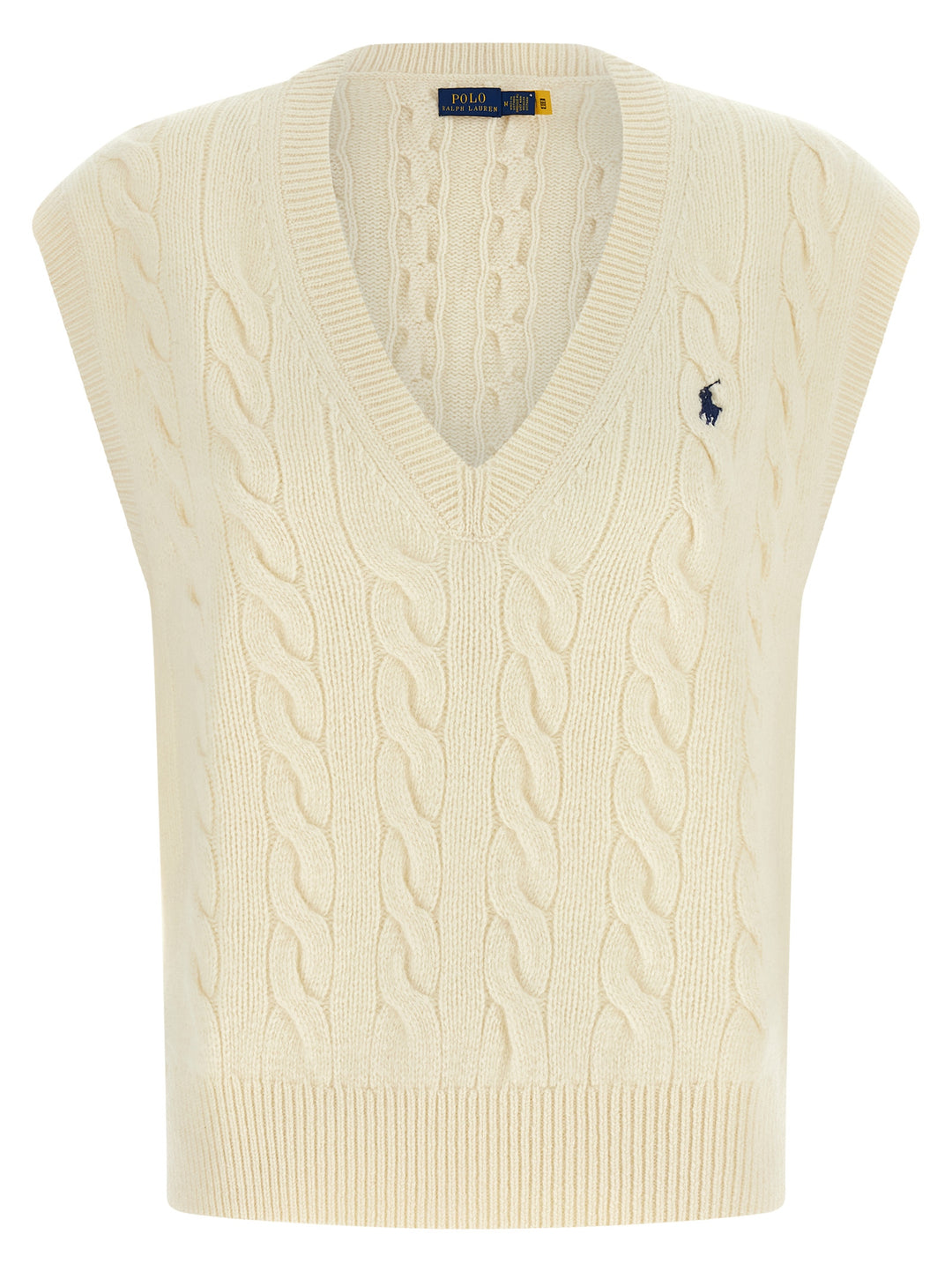 Polo Ralph Lauren White Wool Sleeveless Jacket