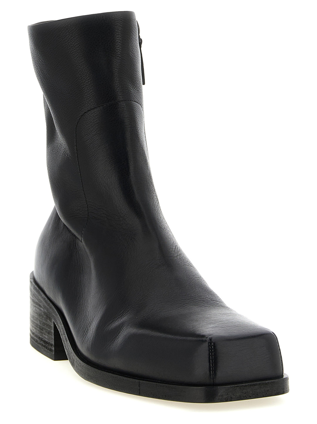 Marsell Black Calfskin Ankle Boots