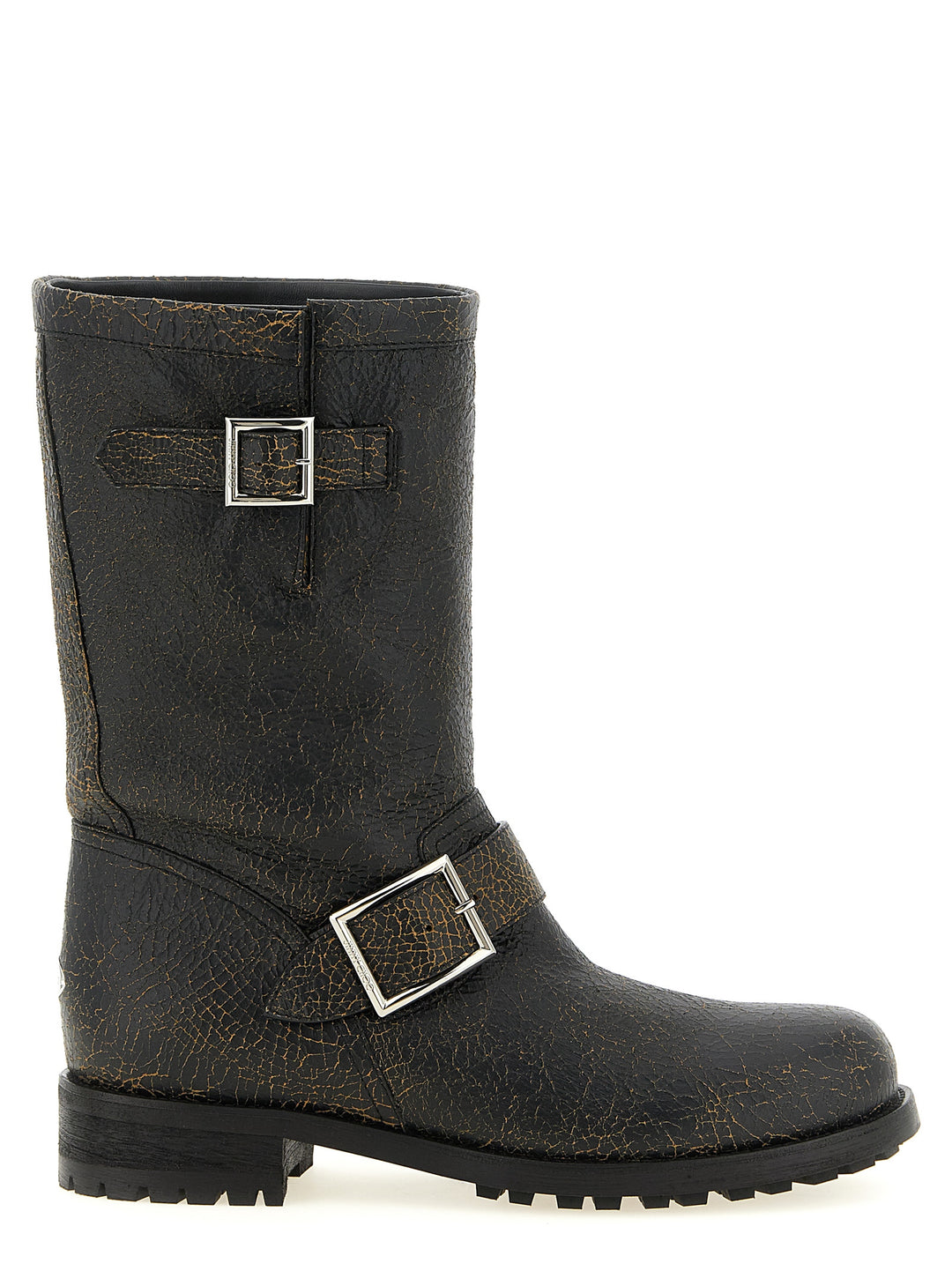 Jimmy Choo Black Leather Ankle Boots