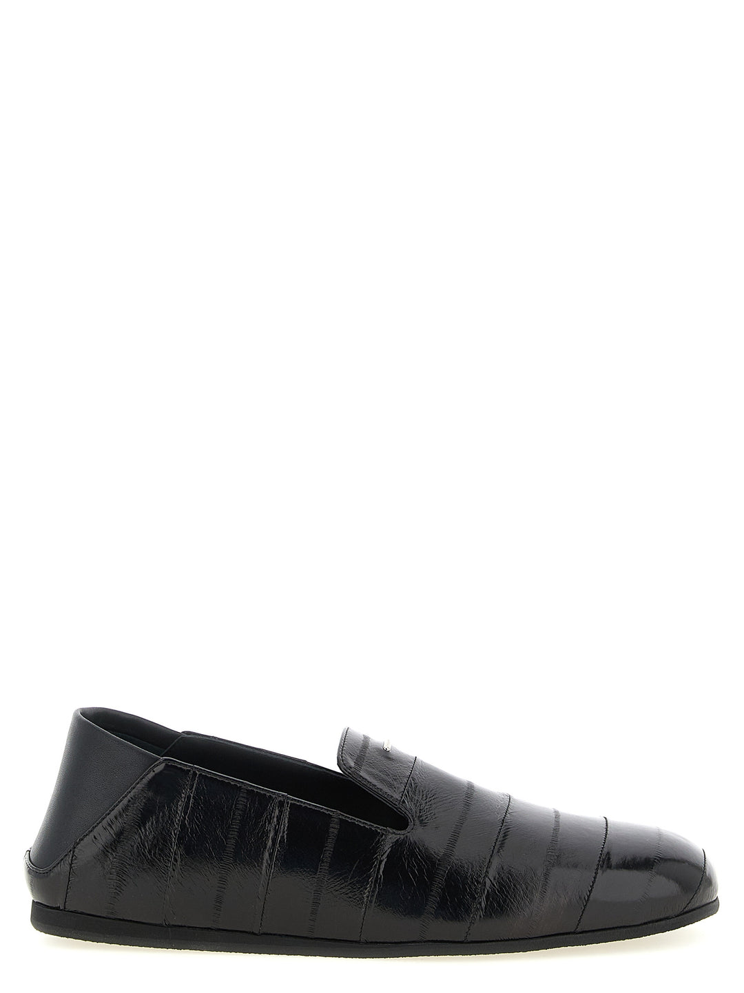 Giuseppe Zanotti Black Leather Slip-On Loafers