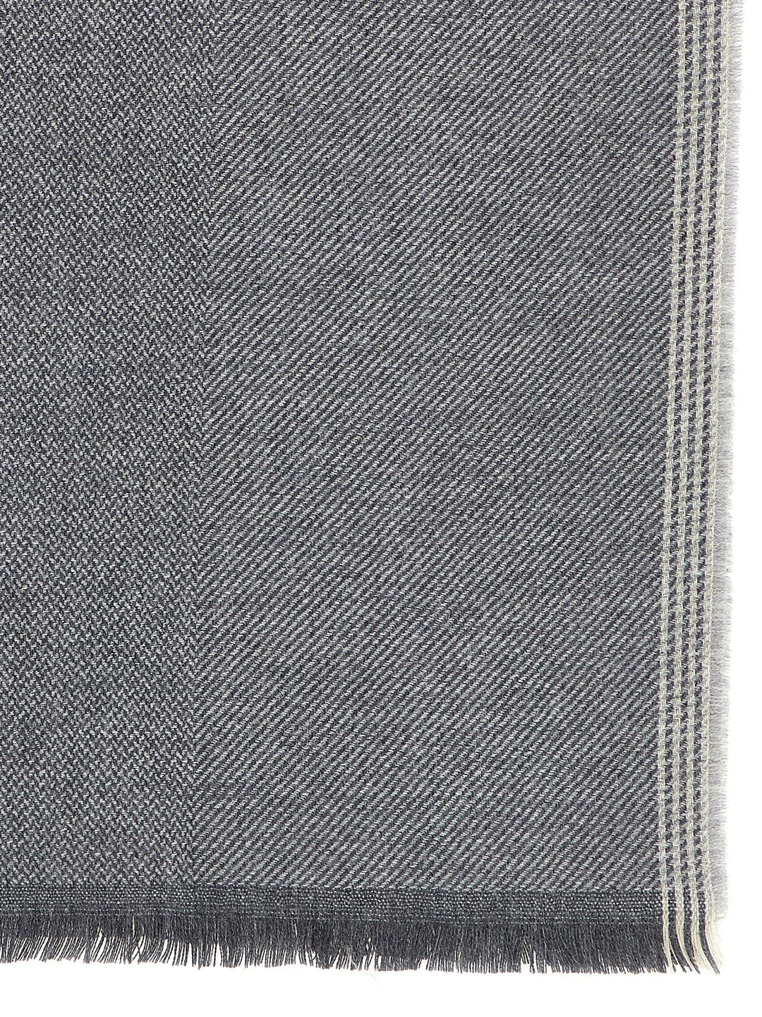 Brunello Cucinelli Gray Wool Scarf