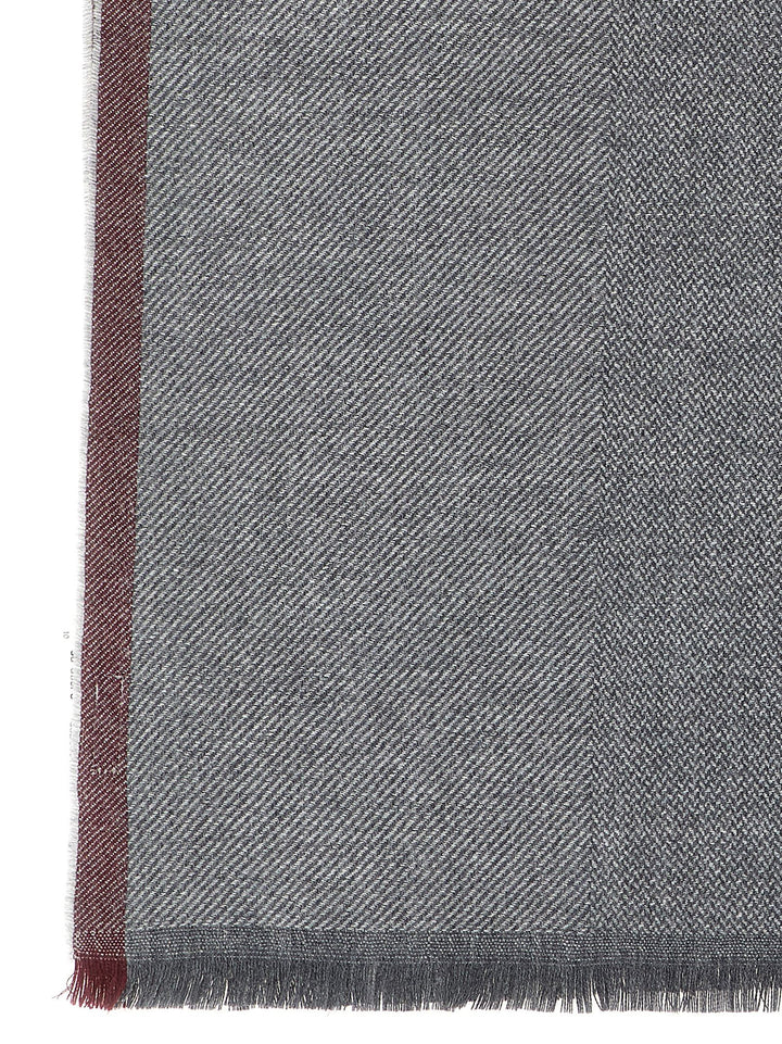 Brunello Cucinelli Gray Wool Scarf