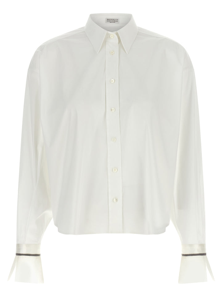 Brunello Cucinelli White Cotton Blouse