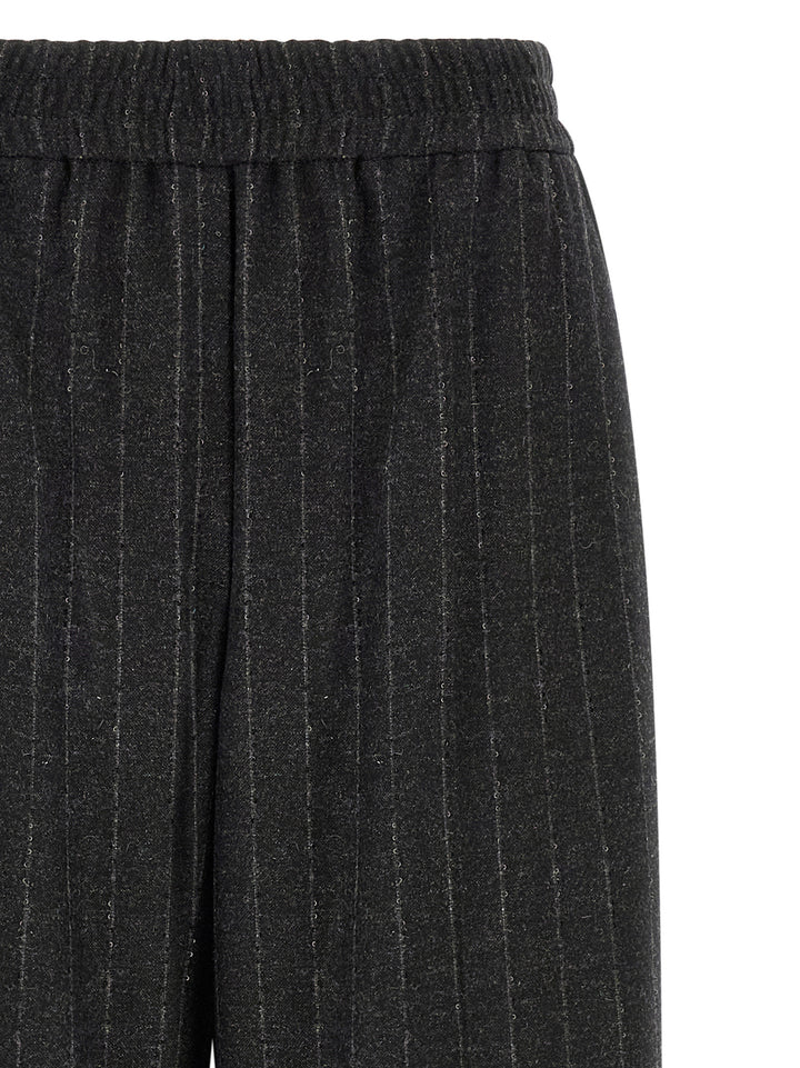 Brunello Cucinelli Gray Virgin Wool Casual Pants