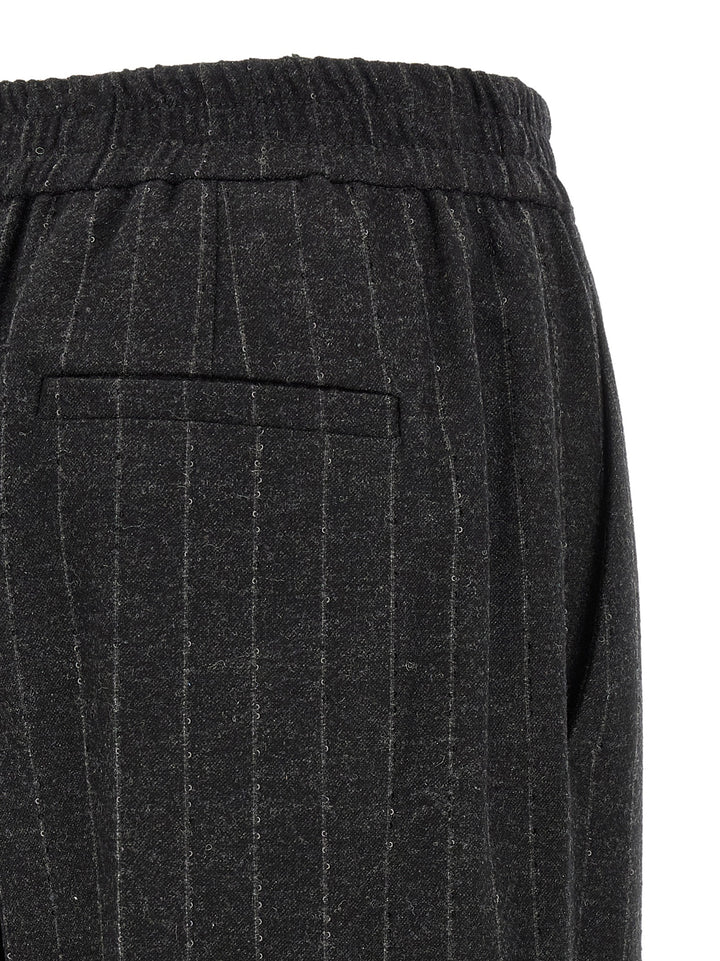 Brunello Cucinelli Gray Virgin Wool Casual Pants
