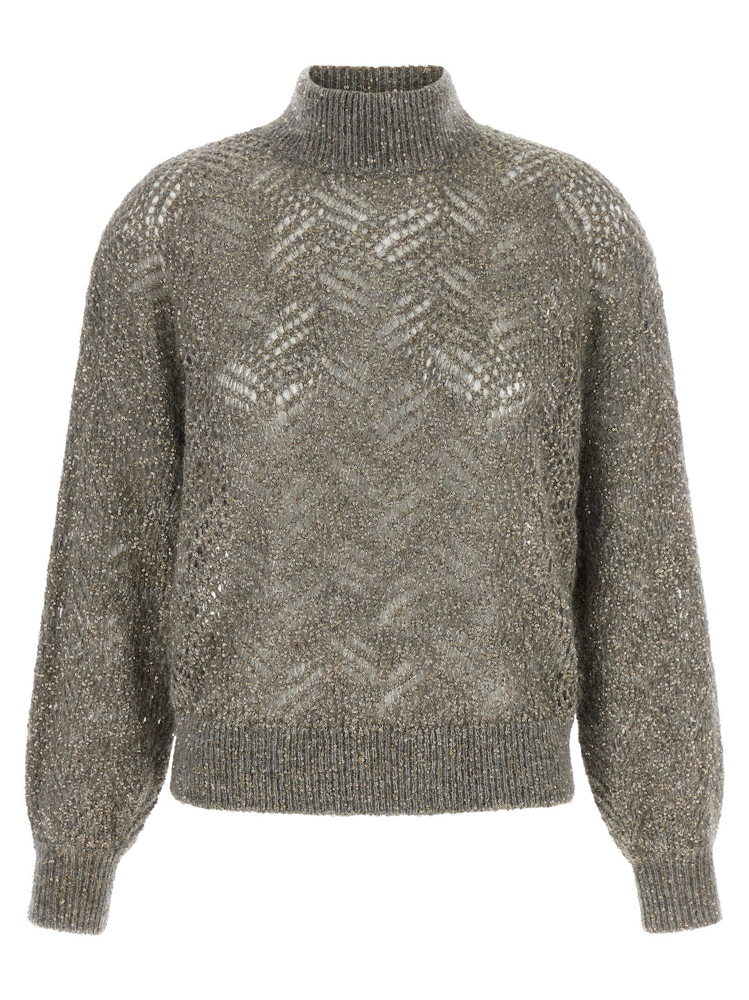 Brunello Cucinelli Gray Polyamide Cardigan