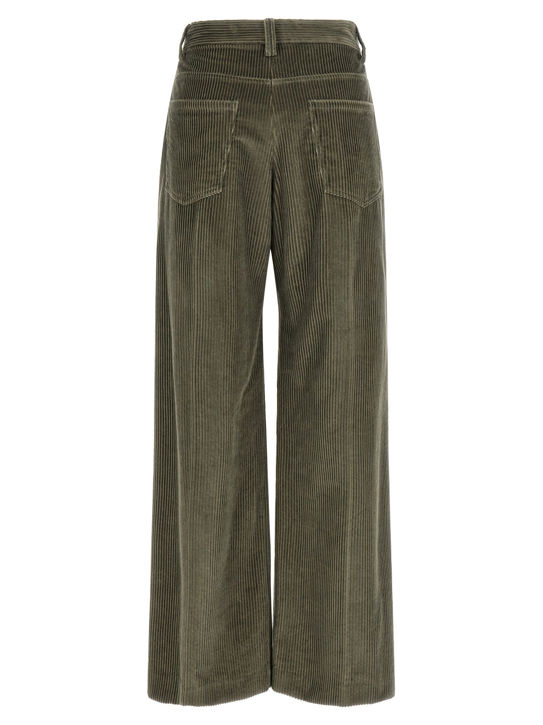 Brunello Cucinelli Bicolor Cotton Flared Pants