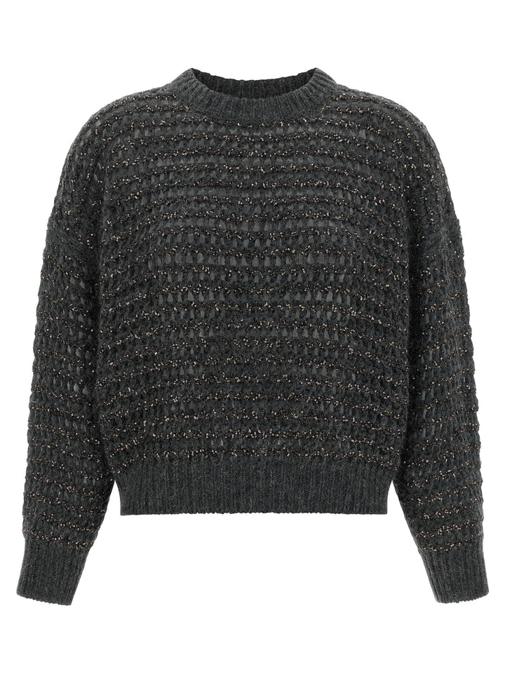 Brunello Cucinelli Gray Elastane Cardigan