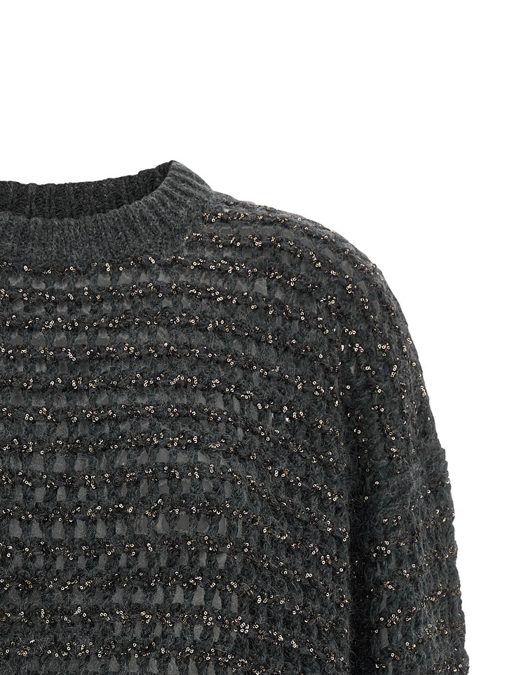 Brunello Cucinelli Gray Elastane Cardigan