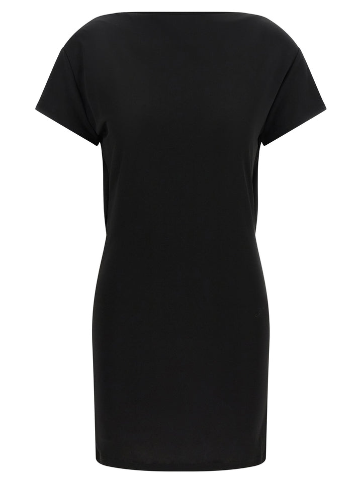 Jacquemus Black Viscose Short Dress