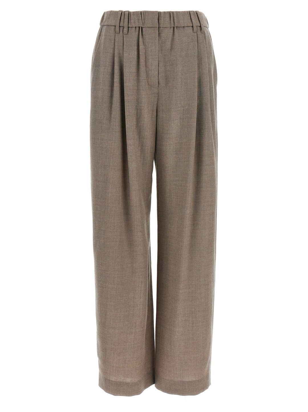 Brunello Cucinelli White Virgin Wool Casual Pants