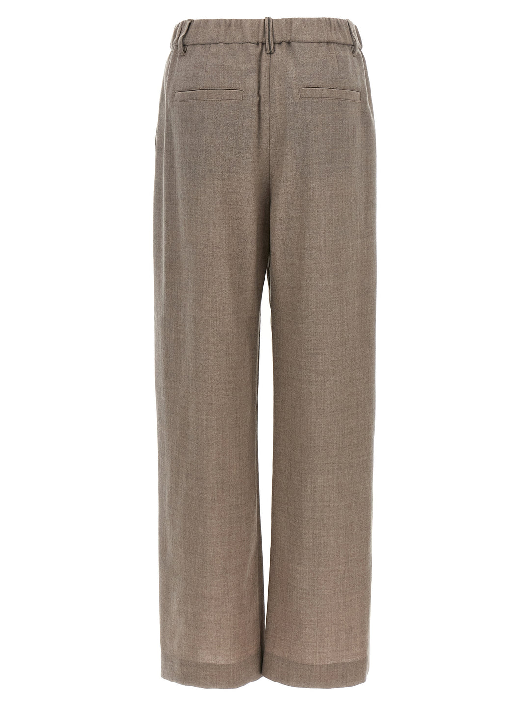 Brunello Cucinelli White Virgin Wool Casual Pants