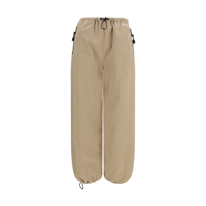 Miu Miu Beige Cotton Athletic Pants