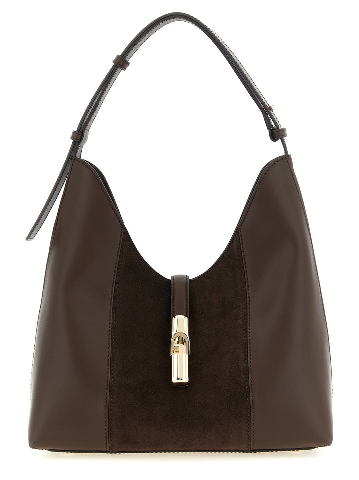 Furla Brown Calfskin Shoulder Bag
