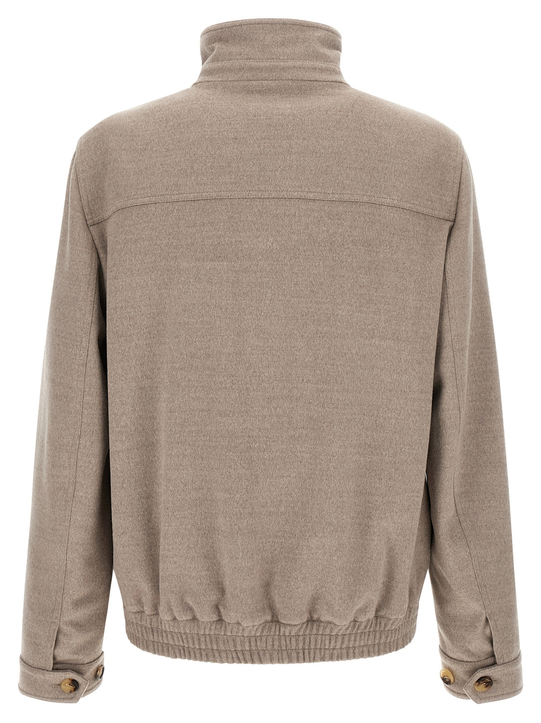 Brunello Cucinelli Beige Virgin Wool Bomber