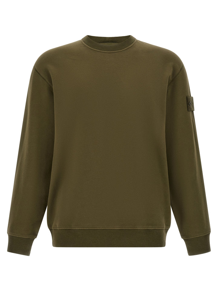 Stone Island Bicolor Cotton Sweatshirt