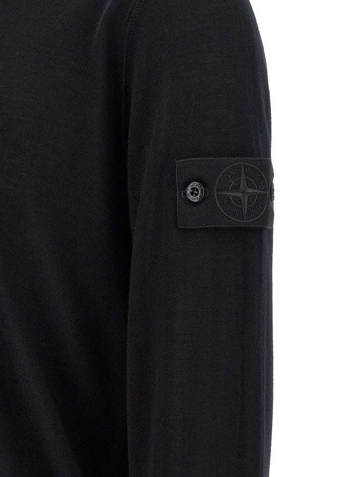 Stone Island Black Virgin Wool Cardigan