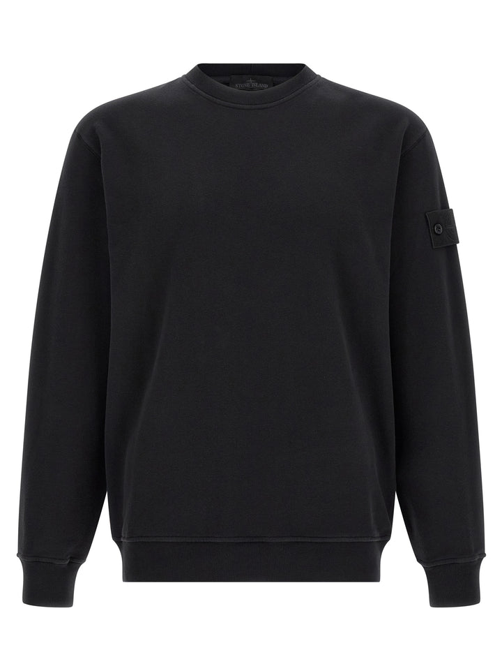 Stone Island Black Cotton Sweatshirt