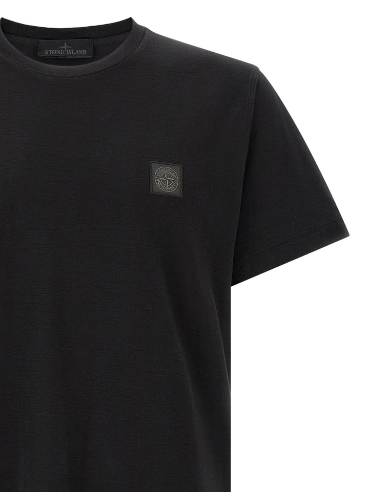 Stone Island Black Cotton T-Shirt