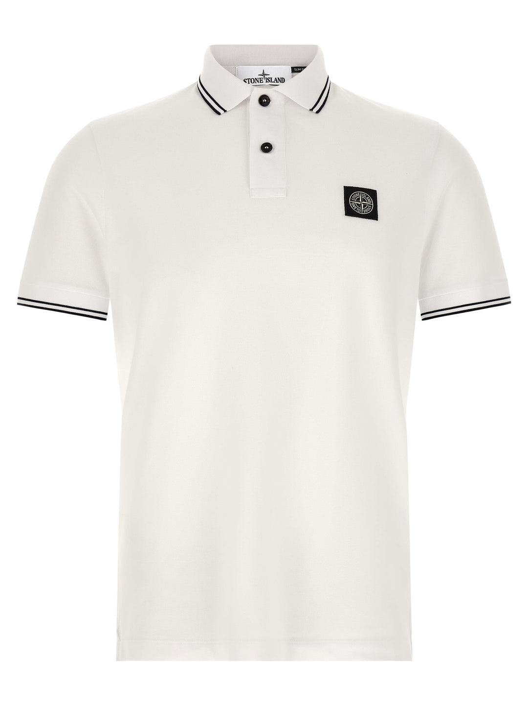 Stone Island Bicolor Cotton Polo Shirt