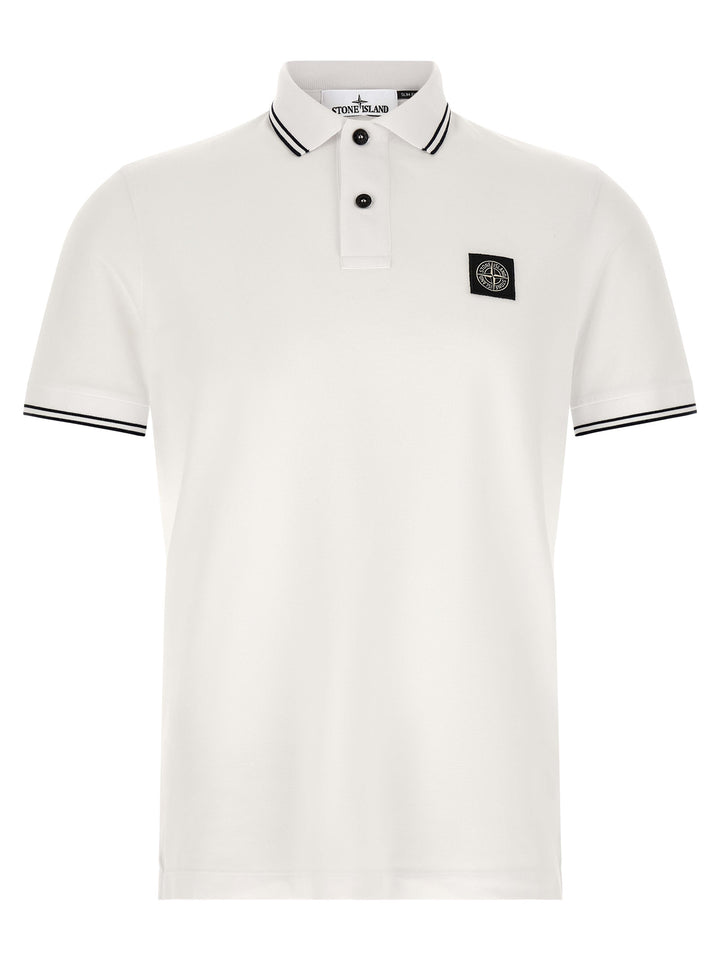 Stone Island Bicolor Cotton Polo Shirt