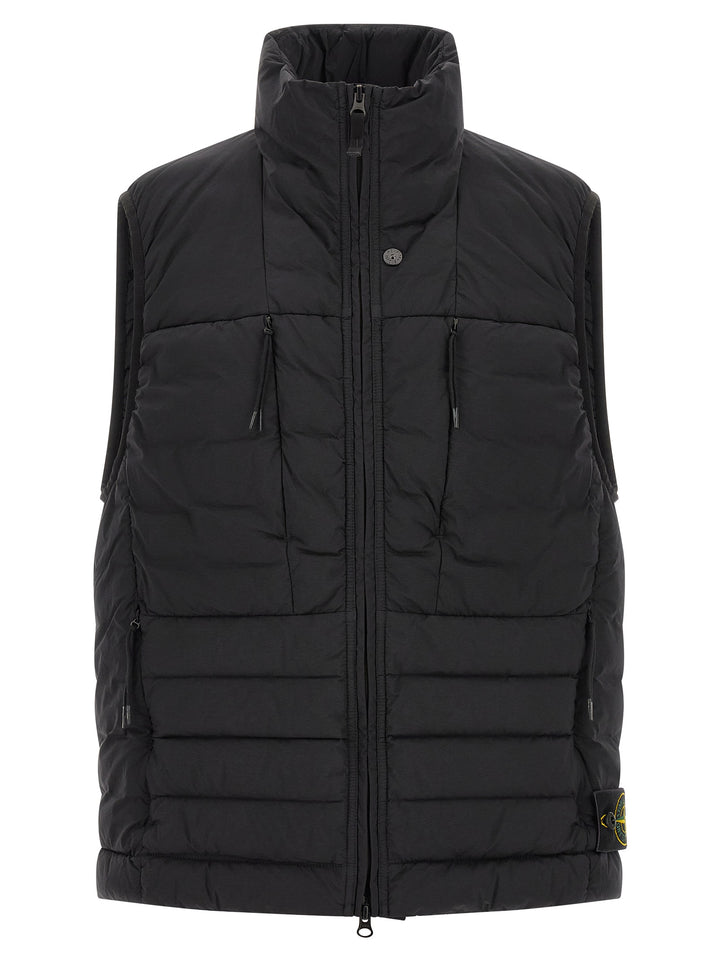Stone Island Black Polyamide Sleeveless Jacket