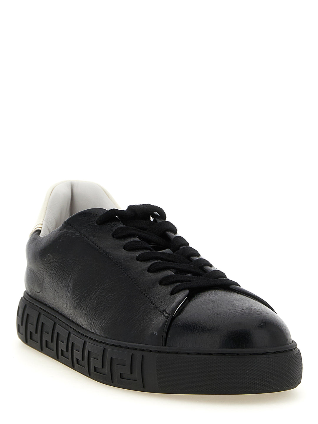 Versace Bicolor Calfskin Low Top Sneakers