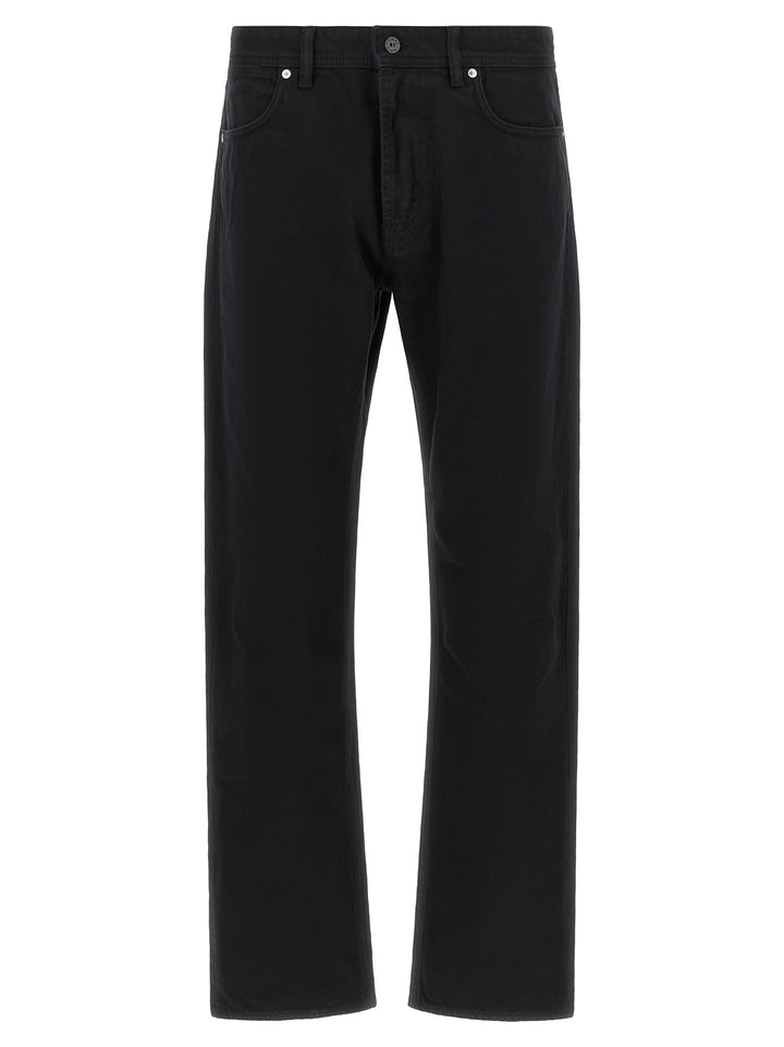 Stone Island Black Cotton Straight-Leg Jeans