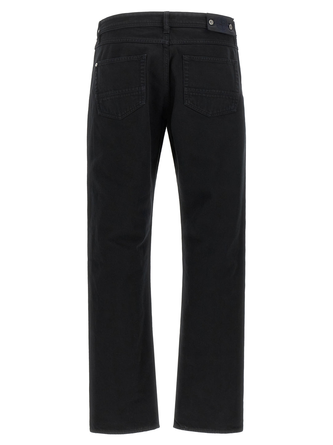 Stone Island Black Cotton Straight-Leg Jeans
