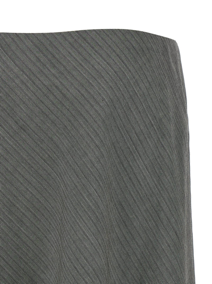Alberta Ferretti Gray Viscose Mini Skirt