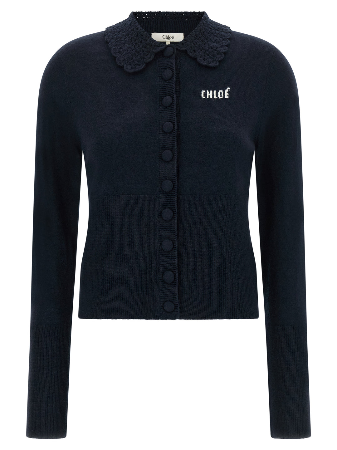 Chloé Blue Wool Cardigan
