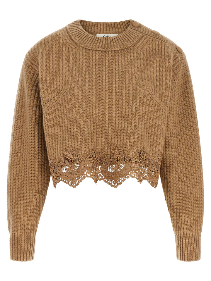 Chloé Beige Wool Cardigan