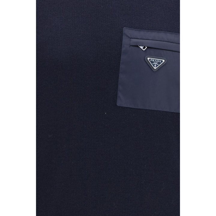 Prada Blue Wool Oves Aries Sweatshirt